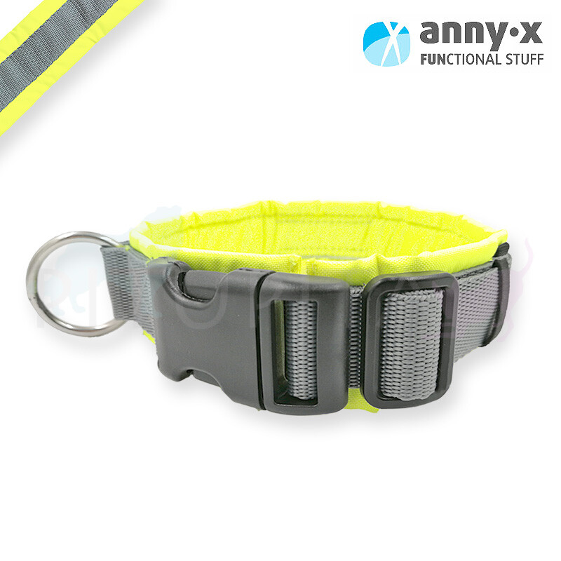 AnnyX Halsband Protect leuchtgelb grau 6