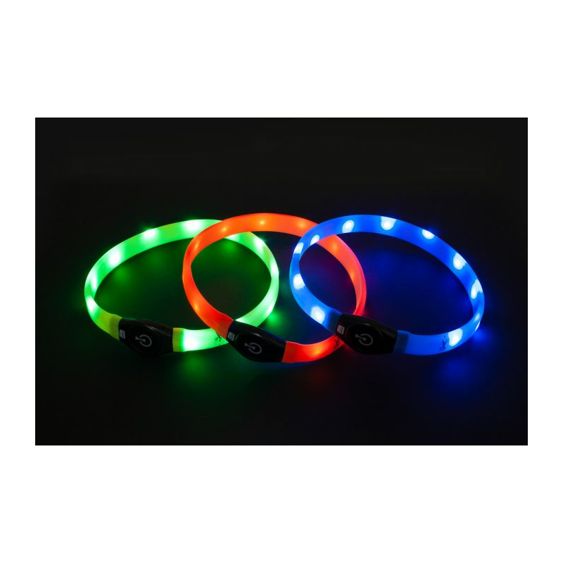Karlie Visio light für Langhaar Hunde in blau LED Leuchthalsband