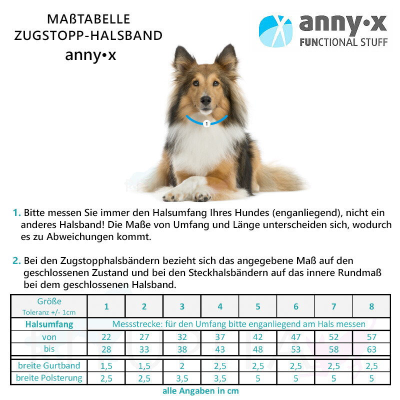 AnnyX Zugstopp Halsband Fun schwarz braun 7