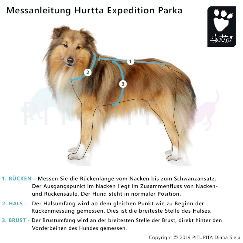 Hurtta Wintermantel Expedition Parka Dunkelgrau grau