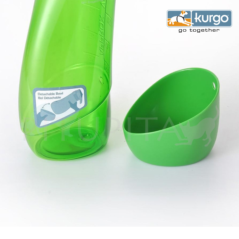 Kurgo Gourd H2O Trinkflasche und Trinknapf 2 in 1 GRÜN