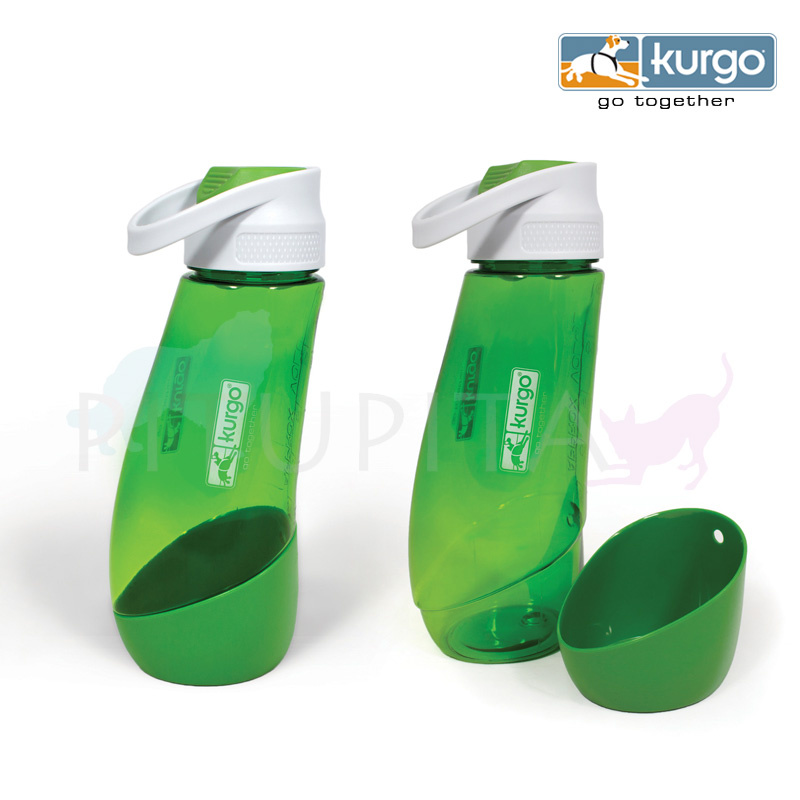 Kurgo Gourd H2O Trinkflasche und Trinknapf 2 in 1 GRÜN