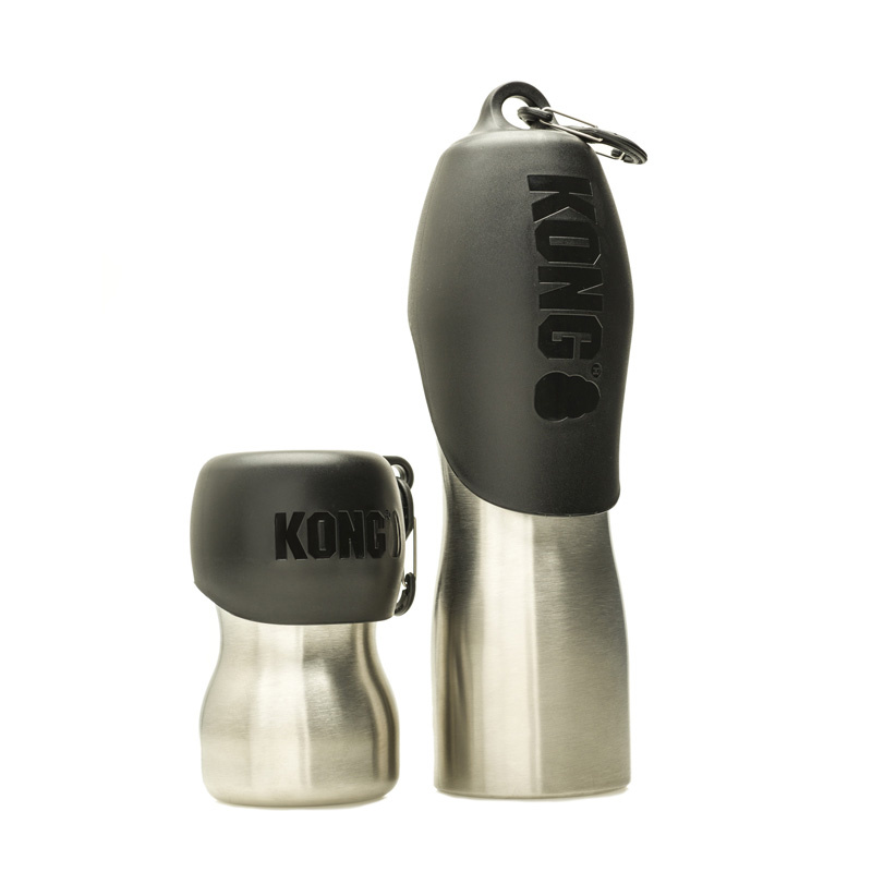 KONG H2O Trinkflasche und Trinknapf 2 in 1 Edelstahl