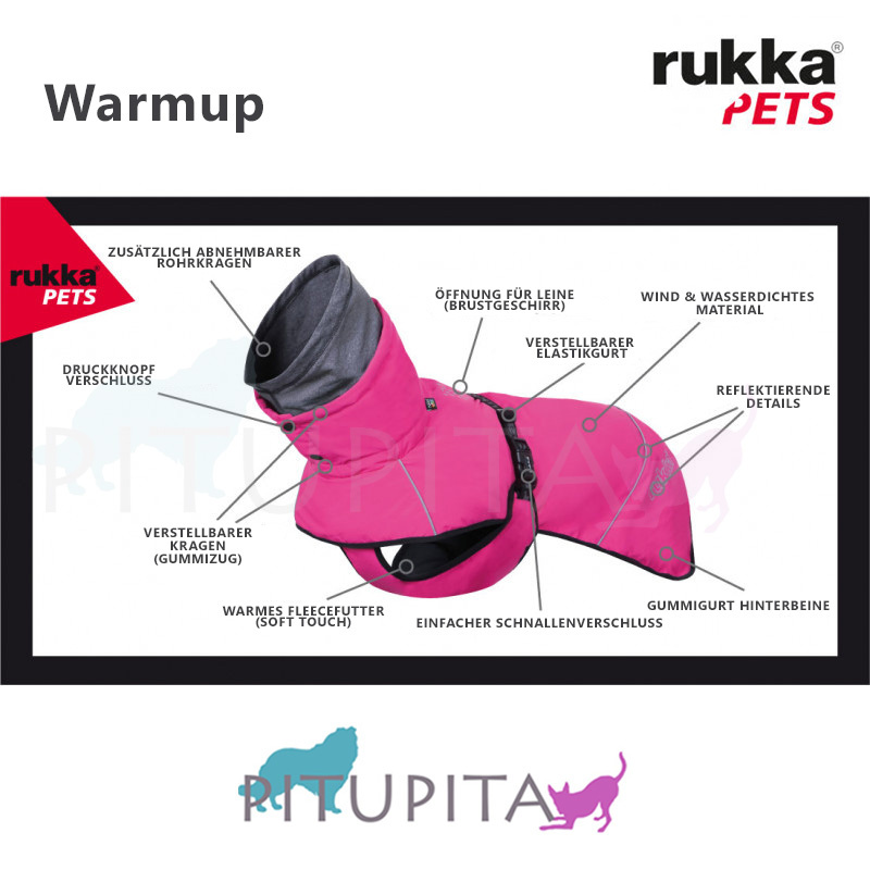 Rukka Pets Wintermantel Warmup black schwarz