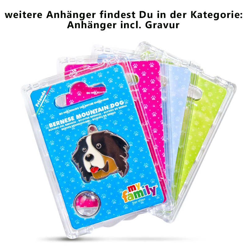 Hundemarke Anhänger kleiner Knochen grau inkl. Gravur