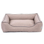 PITUPITA Hundebett Komfort Mila beige schwarz M  80 x 60 cm