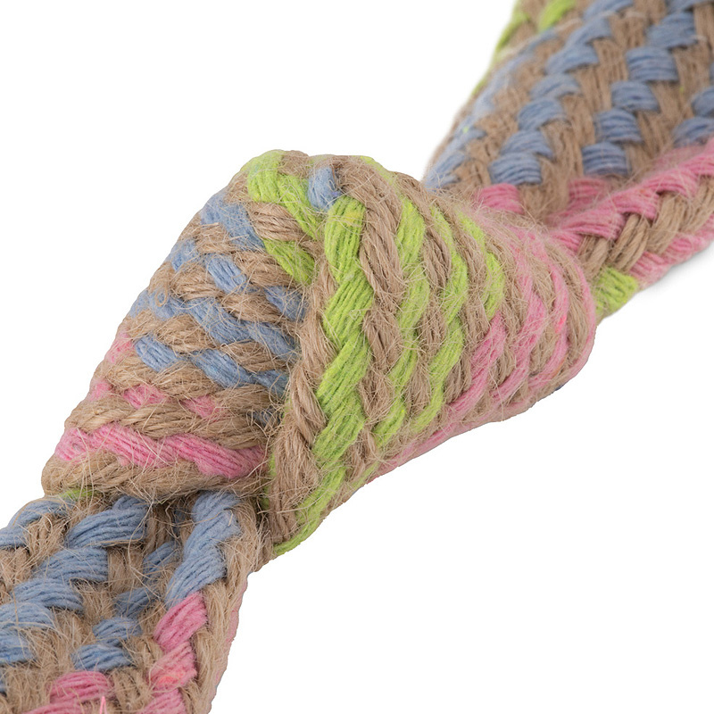 BecoPets Hemp Squeaker Seil mit Knoten und Quitscher