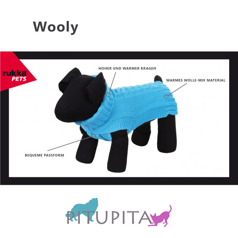 Rukka Pets Strickpullover WOOLY dunkelgrau