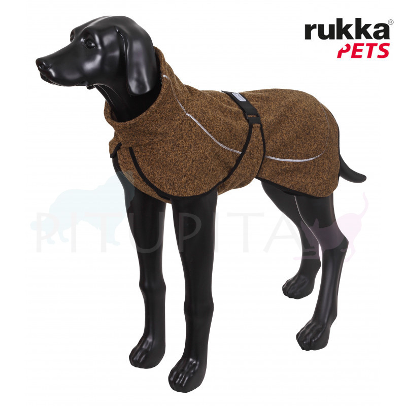 Rukka Pets Strickmantel COMFY braun bernstein