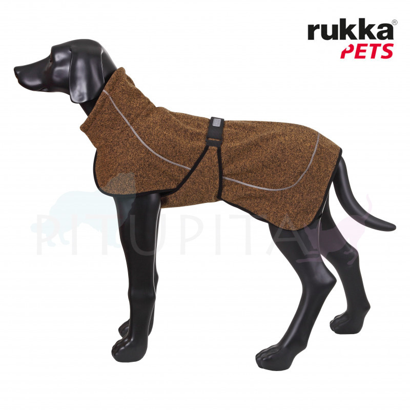 Rukka Pets Strickmantel COMFY braun bernstein