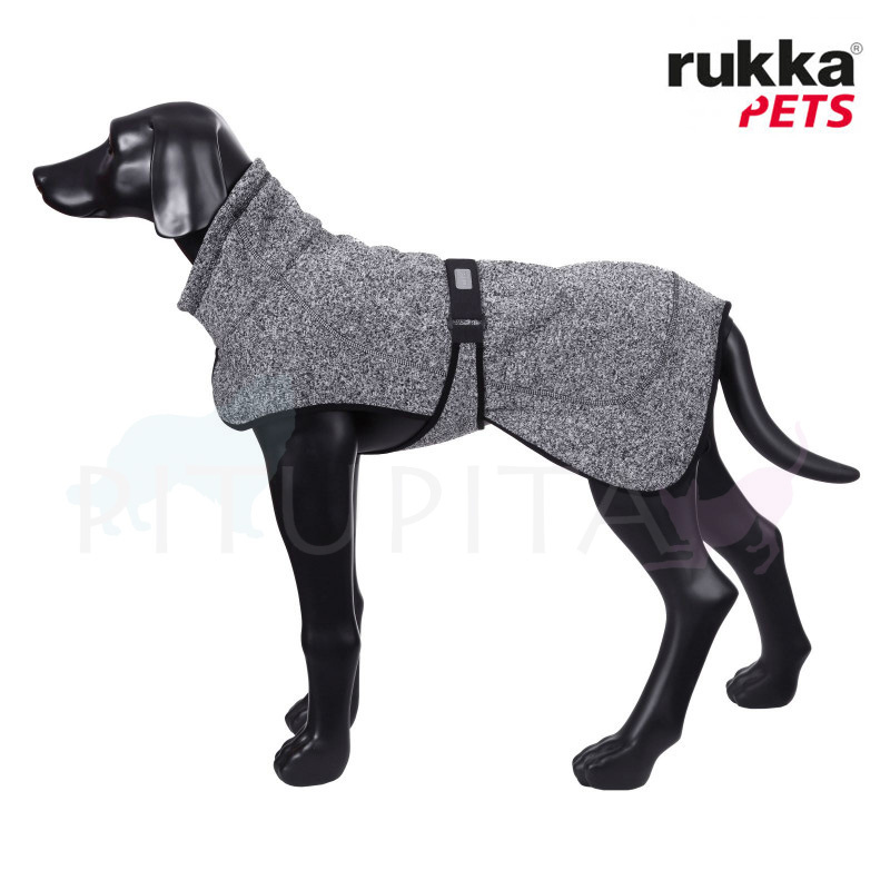 Rukka Pets Strickmantel COMFY schwarz grau