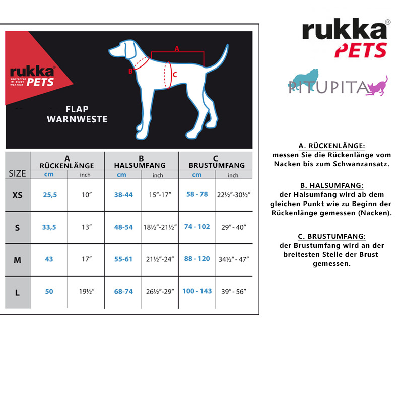 Rukka Pets Warnweste Sicherheitsweste FLAP neongrün limette