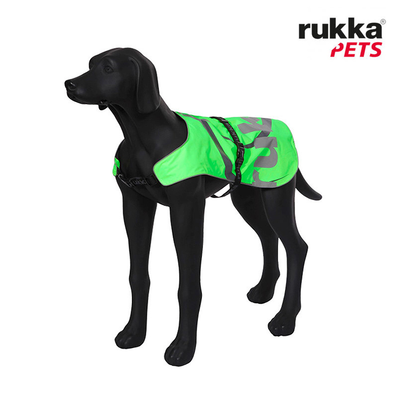 Rukka Pets Warnweste Sicherheitsweste FLAP neongrün limette