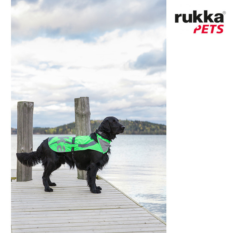 Rukka Pets Warnweste Sicherheitsweste FLAP neongrün limette