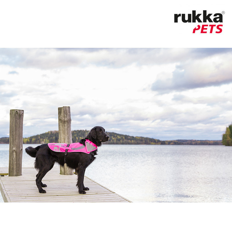 Rukka Pets Warnweste Sicherheitsweste FLAP neonpink hot pink