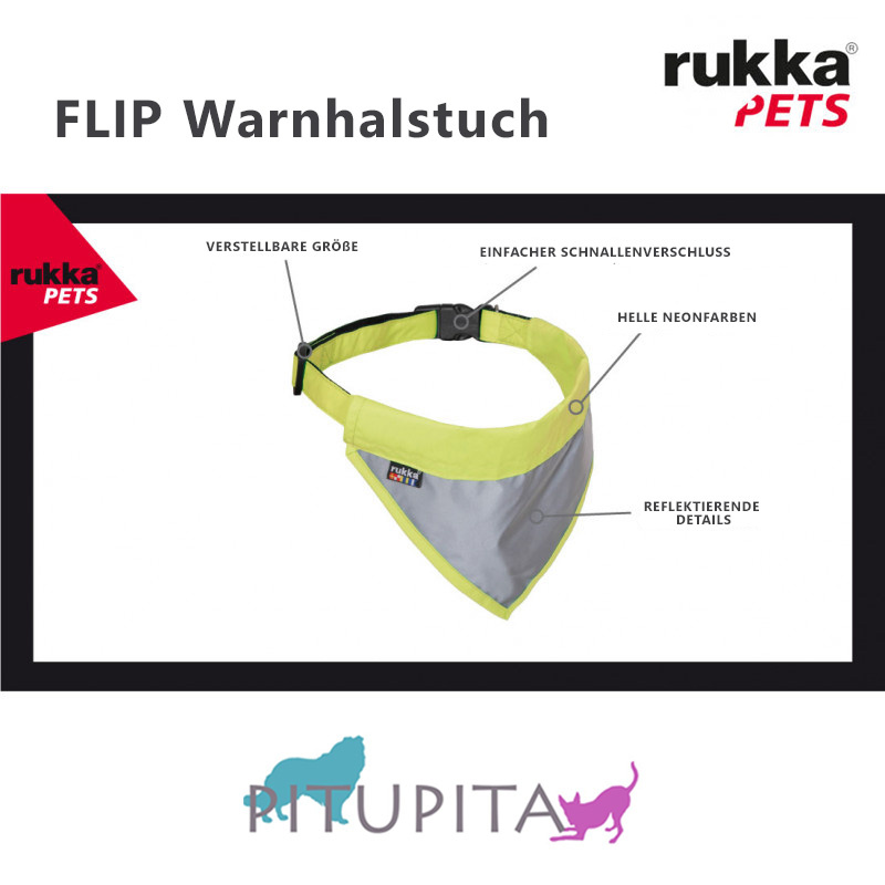 Rukka Pets Warnhalstuch Halstuch FLIP neonpink hot pink