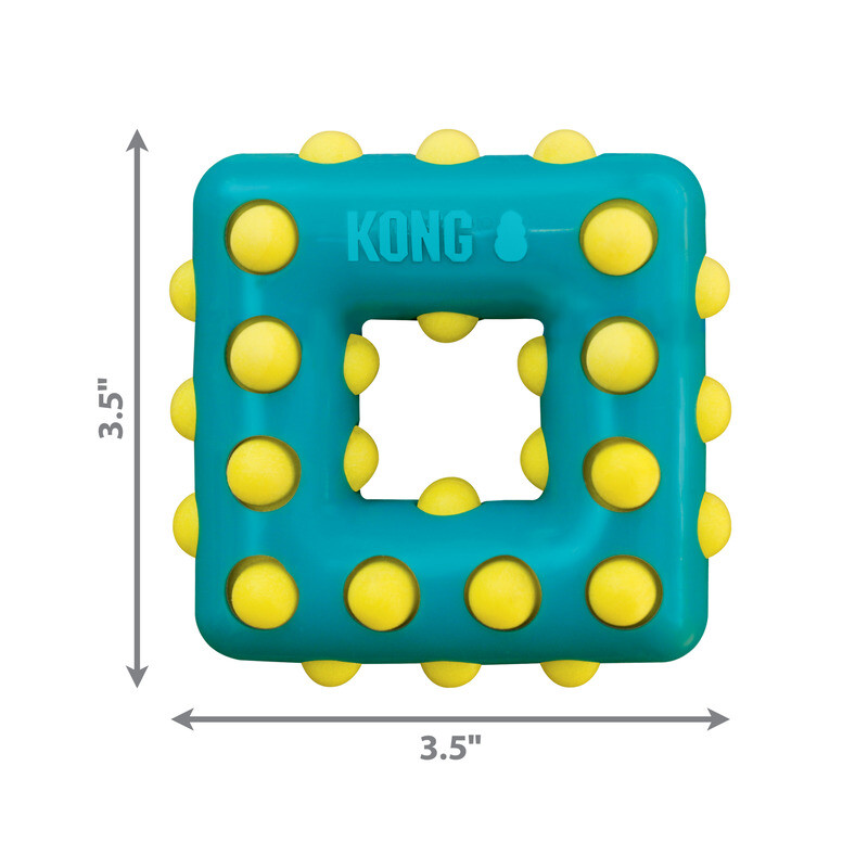 KONG Dotz Square Rechteck Quadrat gelb blau