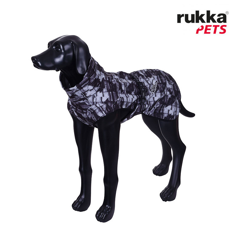 Rukka Pets Breeze Softshellmantel Regenmantel schwarz weiss