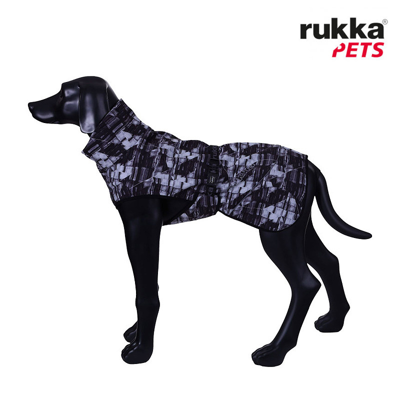 Rukka Pets Breeze Softshellmantel Regenmantel schwarz weiss