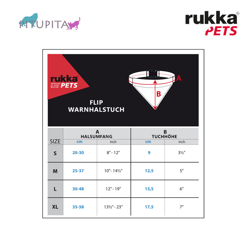 Rukka Pets Warnhalstuch Halstuch FLIP neongrün limette