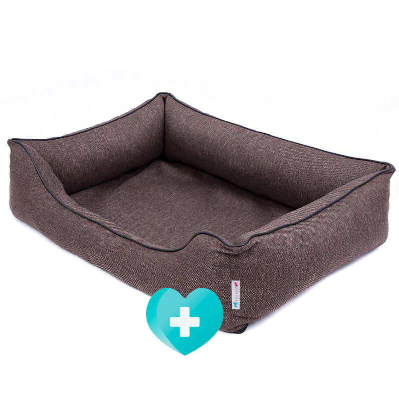 PITUPITA orthopädisches Hundebett MILA in braun schwarz