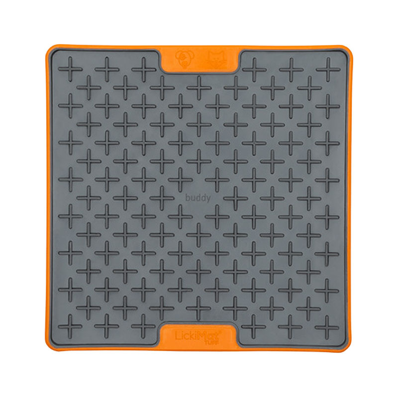 LickiMat BUDDY TUFF Schleckmatte Leckmatte 20x20cm ORANGE