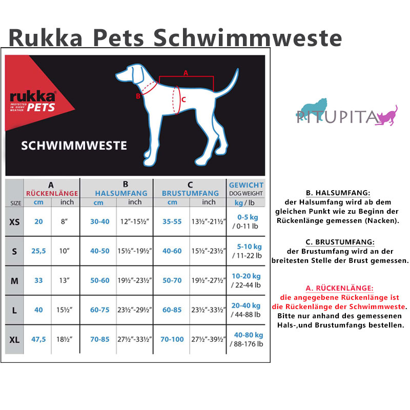 Rukka Pets Schwimmweste orange