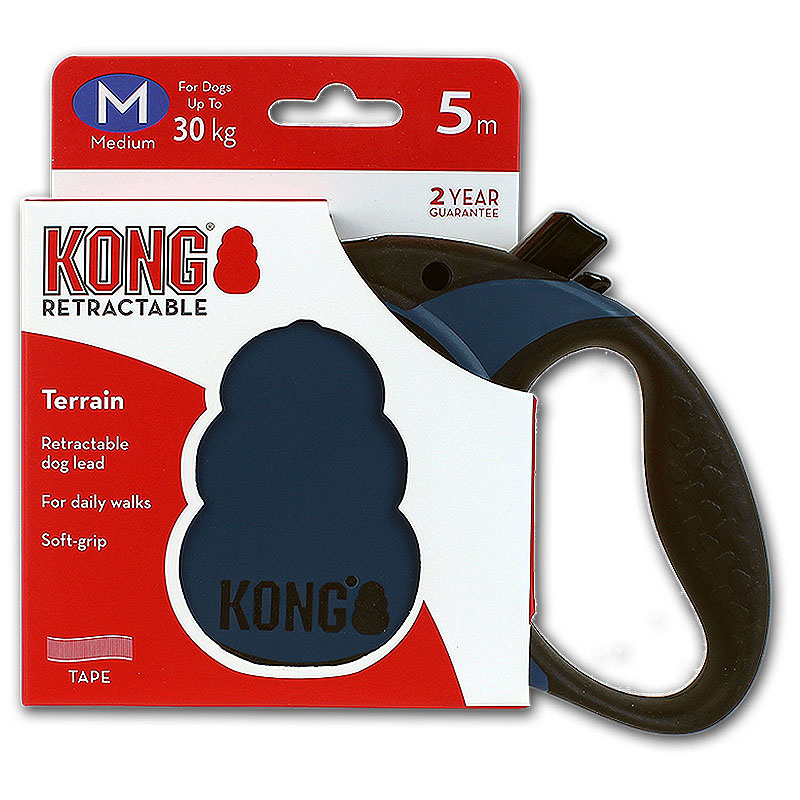 KONG Hundeleine Rollleine Automatikleine TERRAIN 5m blau