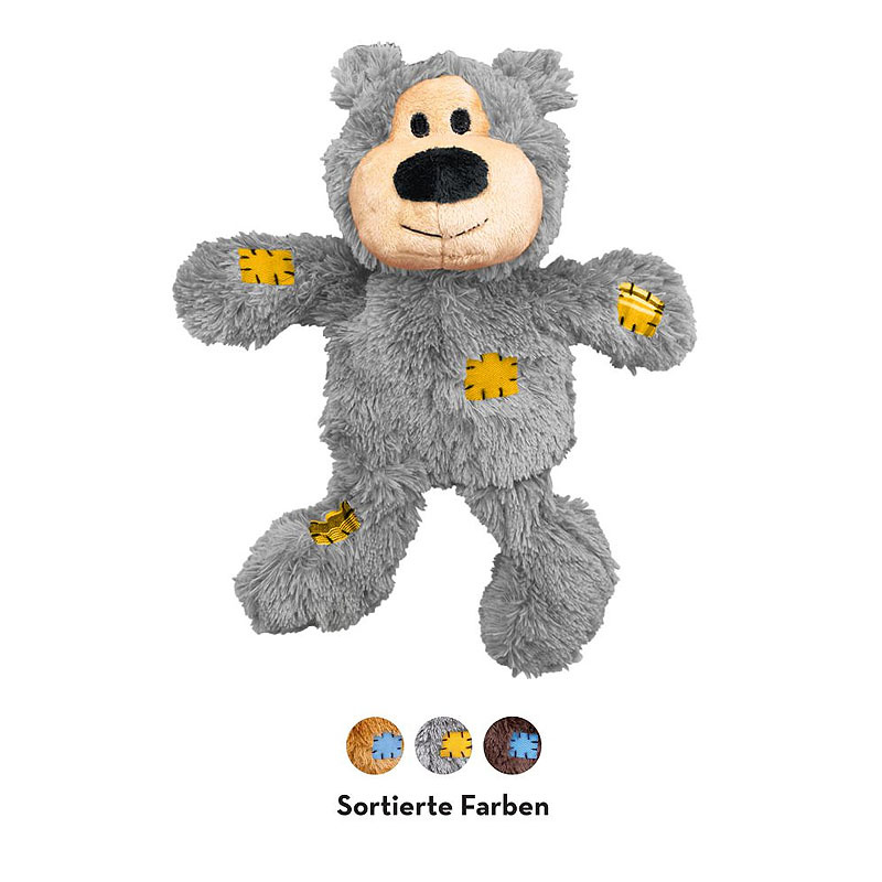 KONG Wild Knots Teddy Bär Kuschelbär GRAU M/L