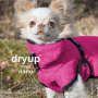 DryUp Trocken Cape Hundebademantel NANO für ganz kleine Hunde in pink