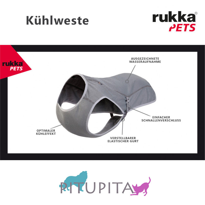 Rukka Pets Kühlweste in grau