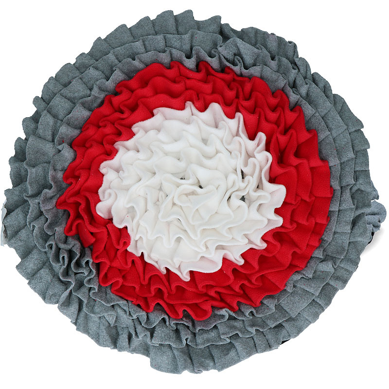 AFP Dig It Fluffy runde Schnüffelmatte weiss rot grau 52cm