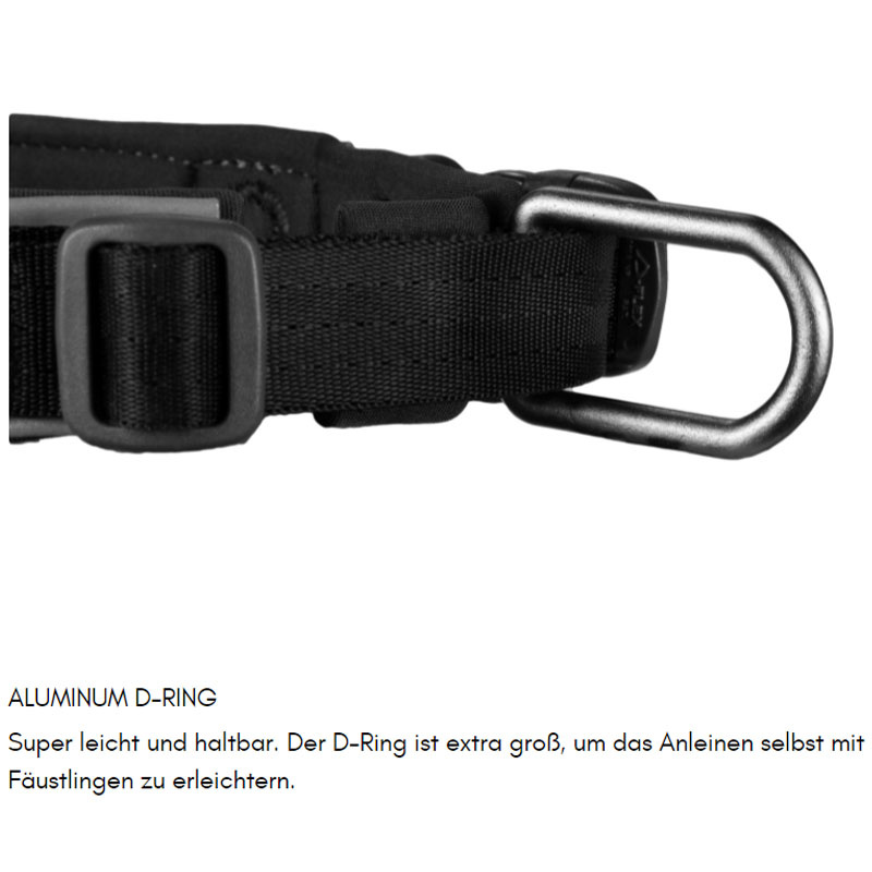 Non-stop dogwear Roam Halsband gepolstert und verstellbar in schwarz