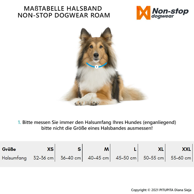 Non-stop dogwear Roam Halsband gepolstert und verstellbar in grün