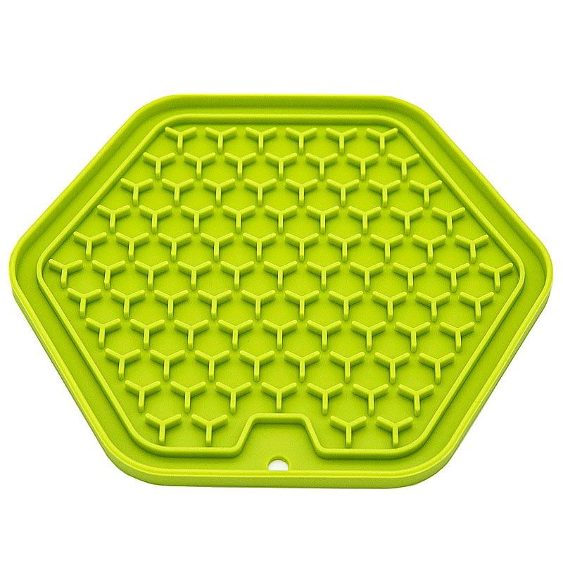 Schleckmatte Leckmatte Ladi Mat hexagon in grün