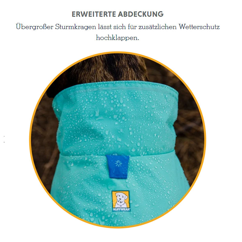 Ruffwear Sun Shower Regenmantel in blue dusk blau