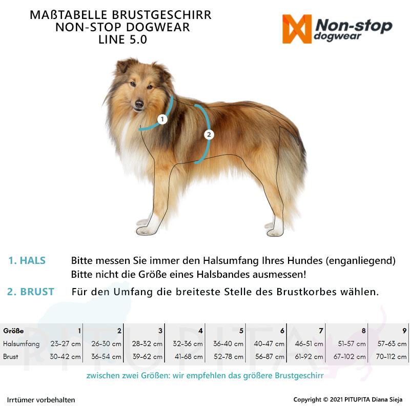 Non-stop dogwear Line 5.0 Brustgeschirr Hundegeschirr in orange