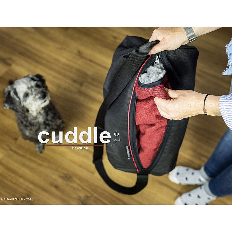 ActionFactory Cuddle Up ein Hundebett mit 3 Funktionen in burgund