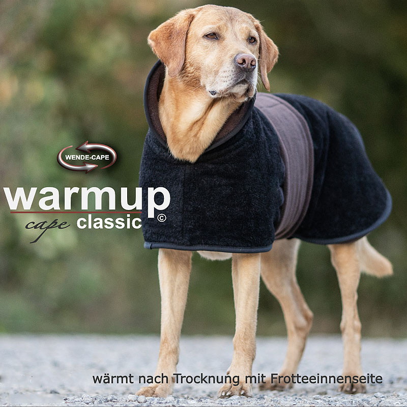 WarmUp Cape Classic Mantel für mittelgroße Hunde in braun