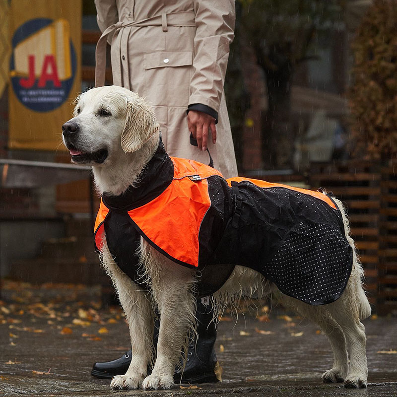 Non-stop Dogwear Regenmantel Beta Pro Raincoat in orange - schwarz