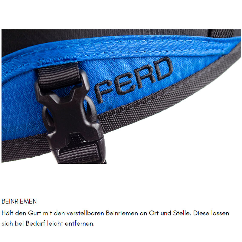 Non-stop dogwear Ferd Belt Gurt Bauchgurt zum Wandern blau