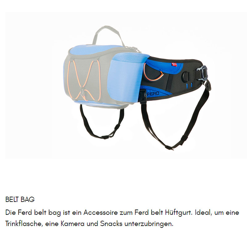 Non-stop dogwear Ferd Belt Gurt Bauchgurt zum Wandern blau