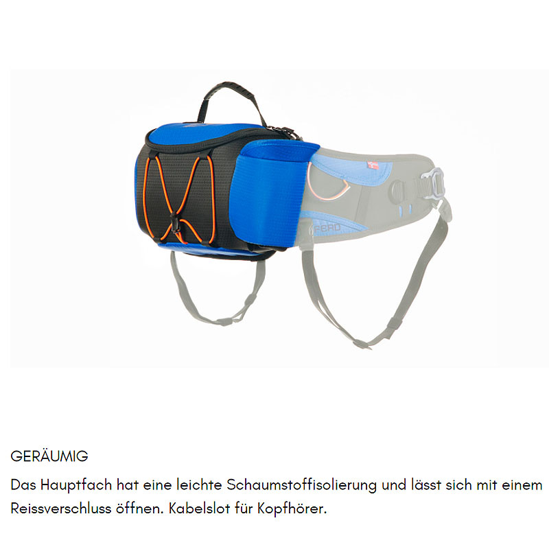 Non-stop dogwear Tasche für Ferd Belt Bauchgurt zum Wandern blau