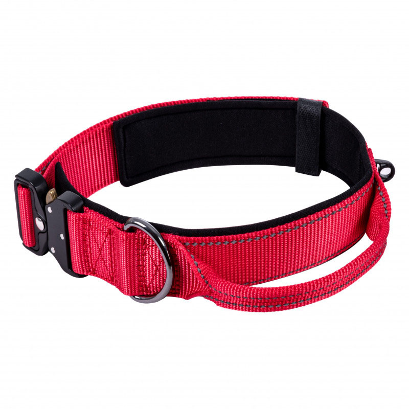 Rukka Pets Halsband Mission in rot mit Griff