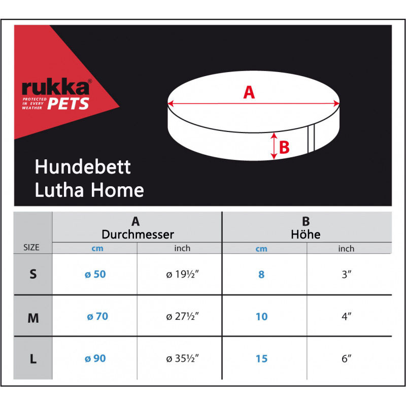 Rukka Pets Hundebett Lutha Home Donut rund in anthracite dunkelgrau