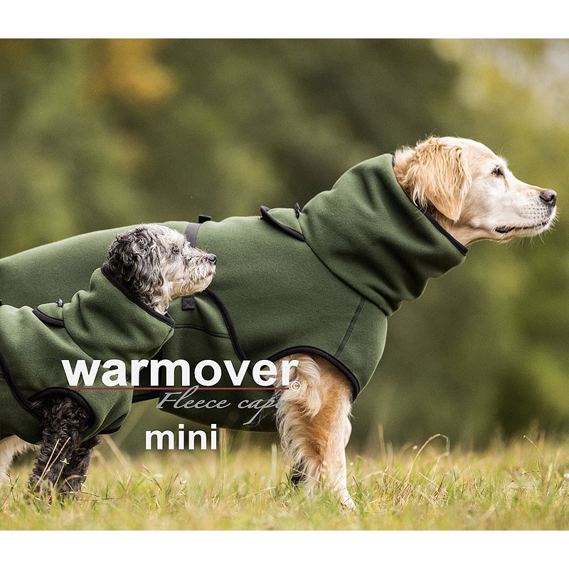 Warmover Cape mini Pullover für kleine Hunde in Piniengrün pine green