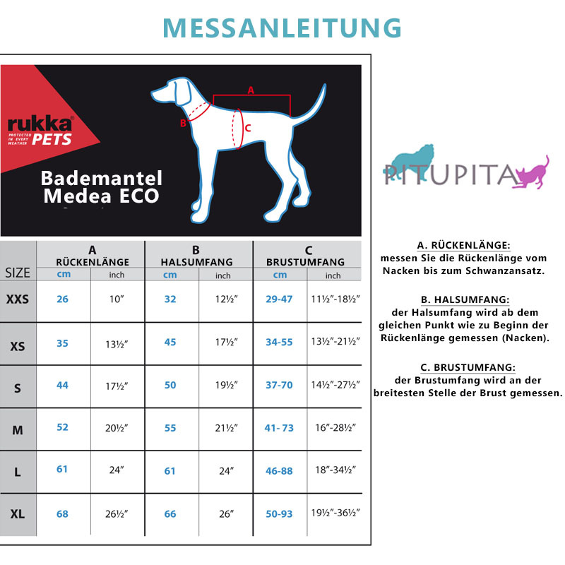 RUKKA Pets Hundebademantel Medea ECO in grün