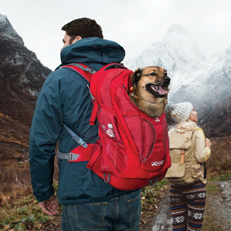 Kurgo K9 G-Train verstärkter Rucksack & Tragetasche für Hunde in navy blau