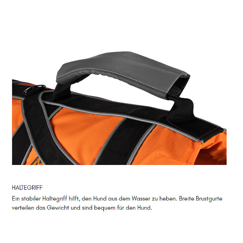 Non-stop dogwear Hundeschwimmweste 2.0 schwarz orange