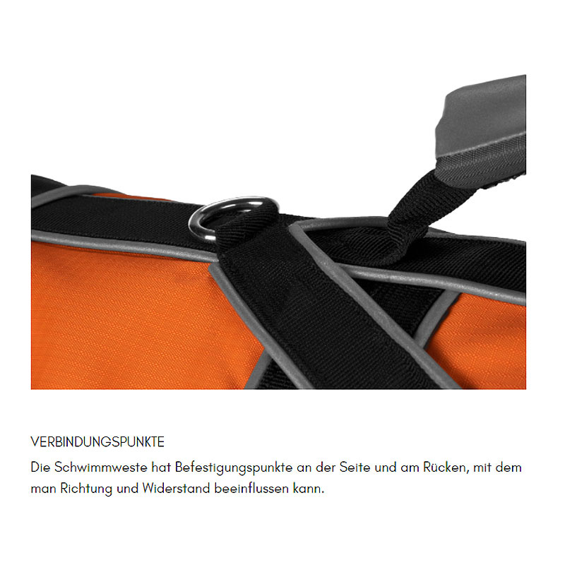 Non-stop dogwear Hundeschwimmweste 2.0 schwarz orange